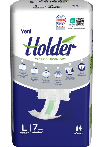 Holder Large Yetişkin Hasta Bezi - 7 Adet L