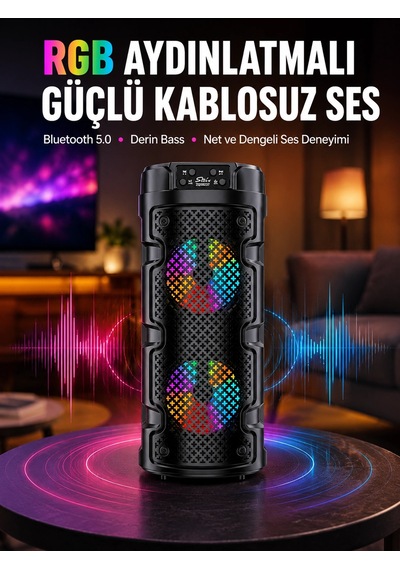 Zenvia Bluetooth 5.0 Destekli Yüksek Ses Kaliteli Hoparlör Yeni Nesil Znv2026