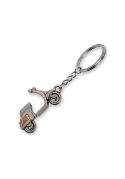 Kdot Retro Scooter Tasarımlı Anahtarlık, Bronz, Çinko Alaşım, 5x3 Cm, Motor Temalı, Dayanıklı Metal