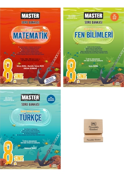 Okyanus Lgs 8. Sınıf Master Matematik Fen Ve Türkçe Soru Bankası 3lü Set + Telefon Standı