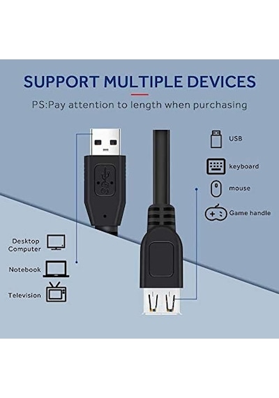 Usb Dişi Erkek Uzatma Kablosu 3 Metre Usb Uzatıcı Ara Kablosu 4531