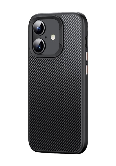 Bikapak Magcarbon Apple Uyumlu iPhone 16 Siyah Kapak