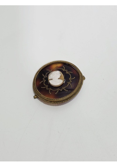 Cameo Broş Yaka İğnesi 017 Kahverengi