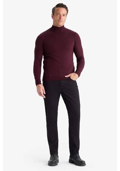 Defacto Slim Fit Dar Kesim Balıkçı Yaka Basic Düz Triko Kazak R1127az25wnbr34 Bordo Defacto Slim Fit Dar Kesim Balıkçı Yaka Basic Düz Triko Kazak R1127az25wnbr34 Bordo