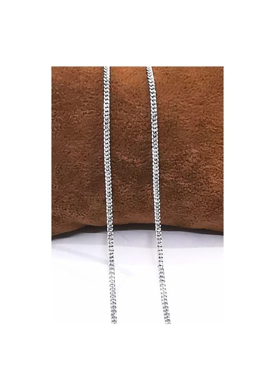 Omar Silver Unisex Gurmet 1,9 Mm Rodyum Kaplama Gümüş Kolye Zinci