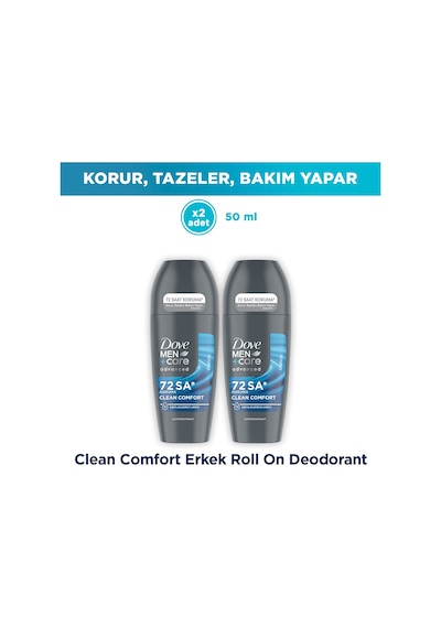 Dove Men +care Erkek Roll On Deodorant Clean Comfort 50 Ml X2