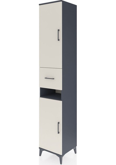 Hyperion Dolap 5 Raflı Tek Çekmeceli 2 Kapaklı 44x44x243 Antr... Antrasit Hyperion Dolap 5 Raflı Tek Çekmeceli 2 Kapaklı 44x44x243 Antr... Antrasit
