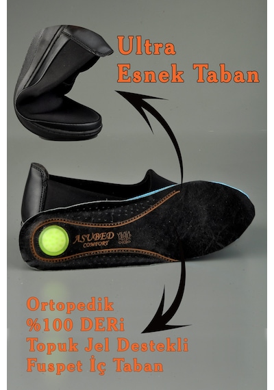Topuk Dikeni İçin Özel Jel Tabanlı Ortopedik Taraklı Ayak Streçli Kadın Ayakkabı Siyah Topuk Dikeni İçin Özel Jel Tabanlı Ortopedik Taraklı Ayak Streçli Kadın Ayakkabı Siyah
