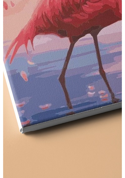 Webstyle Aşık Flamingolar Sayılarla Boyama Seti Kasnaklı 40 X 50 Cm