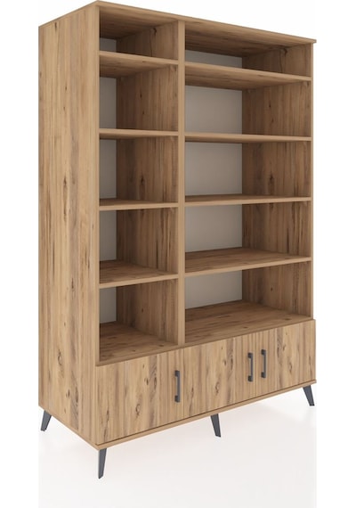 Kronos Dolap 10 Raflı 3 Kapaklı 132x59x195 Çam-çam/çam Çam