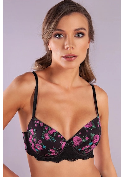 Melonika Golshan Gardenia Big Size Plunge Bra, Siyah Konforlu Ve Şık Sütyen Çok Renkli