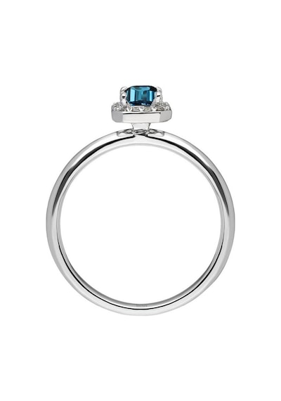 Sirius Pırlanta Ve Emerald Cut London Blue Topaz Yüzük 0831R0034
