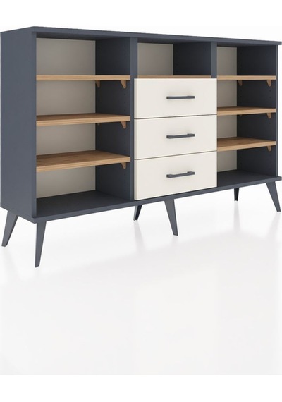 Arges Konsol 7 Raflı 3 Çekmeceli 132x30x83 Antrasit-çam/aytaşı Çam/aytaşı Arges Konsol 7 Raflı 3 Çekmeceli 132x30x83 Antrasit-çam/aytaşı Çam/aytaşı