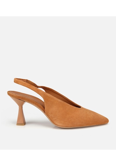 Hotiç Kadın Süet Deri Taba Yumuşak Dokulu Kısa Topuklu Stiletto 01ayh322120a340 01ayh322120a340
