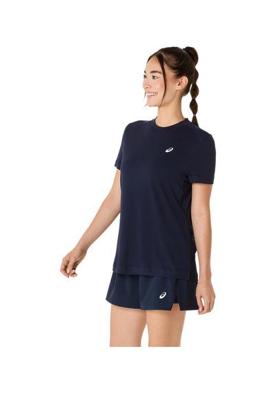 Asics Court Ss Top Kadın Blue Kısa Kollu Tshirt 2042a371-400 Mavi