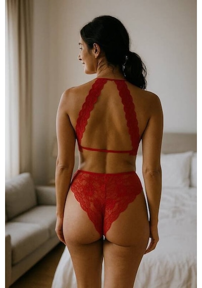 Ang Butik Kadın Siyah Halter Yaka Göğüs Dekolteli Dantel Bralet Takım
