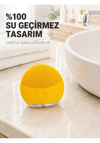 Titreşimli Silikon Yüz Temizleme Cihazı Ayarlanabilir Yoğunluk Su Geçirmez