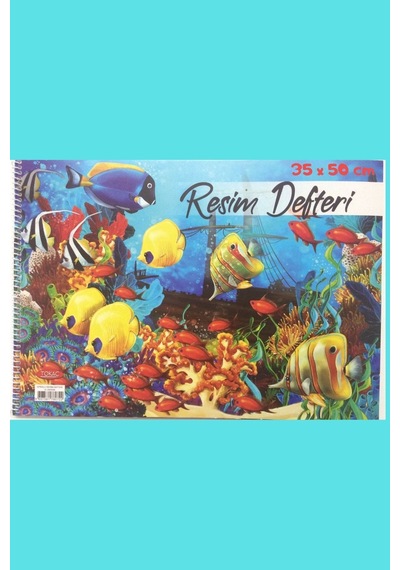 Büyük Boy Spiralli Resim Defteri, 35x49 Cm, Boyama Defteri, Çizim Defteri Sipralli Defter