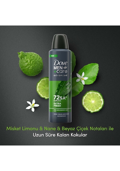 Dove Men +care Advanced Erkek Deodorant 72 Saat Koruma Extra Fresh 150 Ml X3
