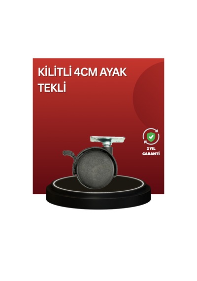 Sessiz Dönen Kilitli Mobilya Tekerleği 4 Cm Diğer