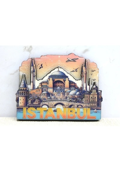 Ahşap İstanbul Temalı Magnet Alk4364 -