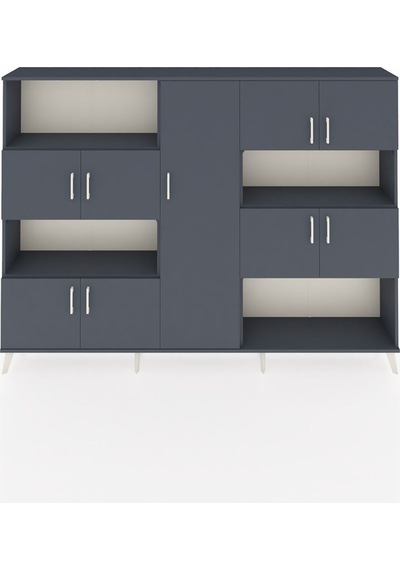 Arges Dolap 10 Raflı 9 Kapaklı 220x30x163 Antrasit-antrasit Antrasit-antrasit Arges Dolap 10 Raflı 9 Kapaklı 220x30x163 Antrasit-antrasit Antrasit-antrasit