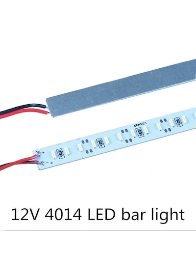 1 Metre 12 Volt 4014 Ledli Led Bar Alüminyum Çubuk 144 Ledli Beyaz - Beyaz Işık