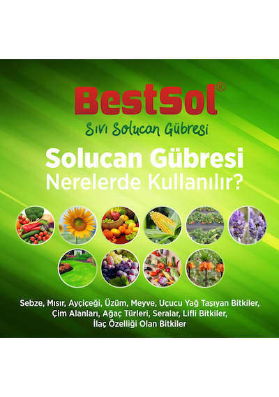 Bestsol %100 Organik Sıvı Solucan Gübresi 1 Litre