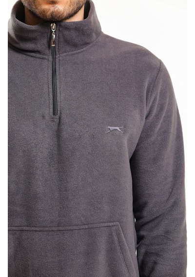 Slazenger Solid Erkek Sweatshirt K.gri Füme