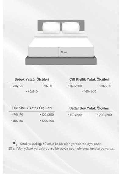 Yatak Ve Yastık Alezi Seti Pamuklu Kapitone Fitted Full Kenar Sıvı Geçirmez Yatak Koruyucu Gri