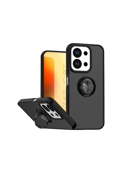 Xiaomi Redmi 15c 4g Uyumlu Montreal Yüzüklü Silikon Kapak - Siyah