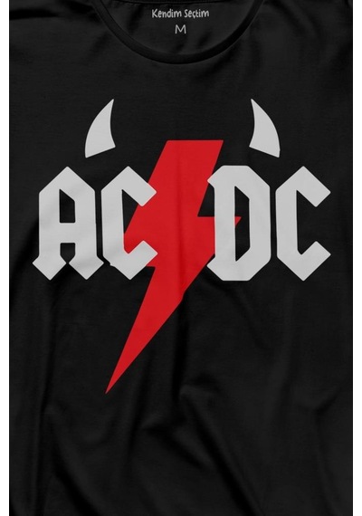 Ac Dc Alternatif Doğru Akım Musicdevil Uzun Kollu Tişört Baskılı T-shirt 001