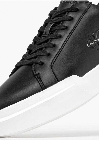 Calvin Klein Chunky Cupsole Bağcıklı Deri Erkek Siyah Sneaker Ym0ym01344-06w Siyah