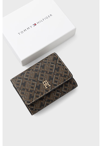Tommy Hilfiger Logo Monogramlı Fermuarlı Cüzdan Kadın Cüzdan Aw0aw18998 0gj Siyah SİYAH