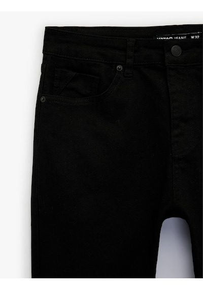 Koton Pamuklu Normal Bel Skinny Fit Jean Pantolon - Michael Jean Siyah 6sam40032nd Siyah