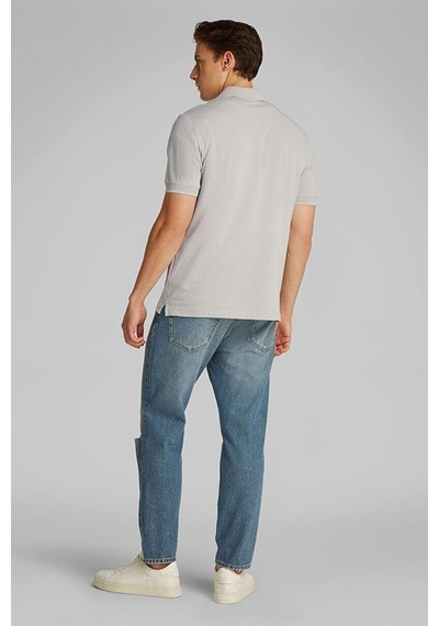 Calvin Klein Polo Yaka Erkek T-shirt Gri
