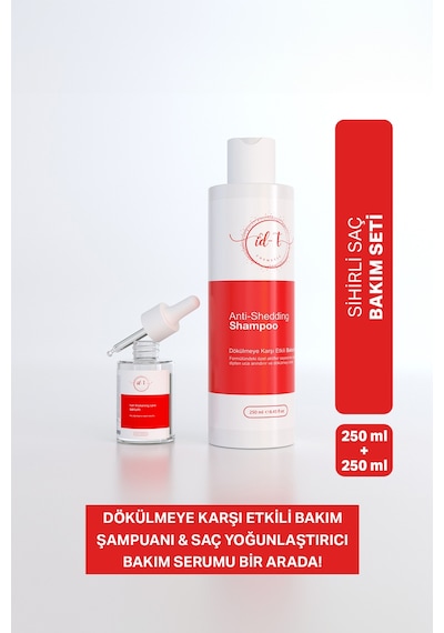 İd-T Sihirli Saç Seti Magic Hair Set Dökülme Karşıtı Bakım Şampuanı 250 ML + Saç Yoğunlaştırıcı Bakım Serumu 250 ML