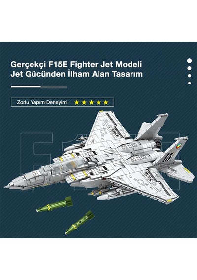 Reobrix Fighter Aircraft American Mcdonnell Douglas 33034 Brick Yapım Seti