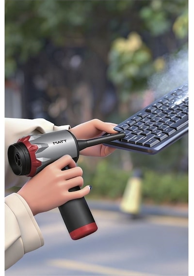 Matt Mcv22 9000mah Güçlü Bataryalı Araç Süpürgesi 22.000pa Kablosuz Şarjlı El Tipi 220w Vakum & Üfleme Kırmızı