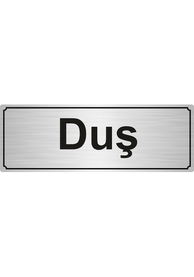 Duş Yönlendirme Levhası 5Cmx20Cm Gümüş Renk Metal