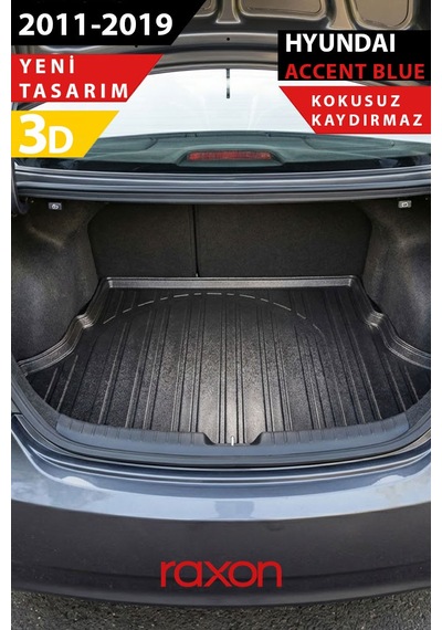 Hyundai Accent Blue Sd 2011-2019 Bagaj Havuzu 3d Özel Kalıp Su Geçirmez, Kaymaz