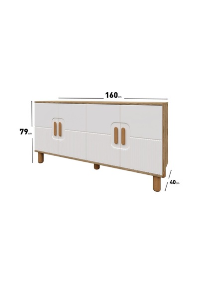 Dorin Bohem Konsol 4 Kapaklı Mdf Mebran Kapak 160 Cm Modern Salon Konsolu Aytaşı Ceviz Ceviz - Aytaşı Dorin Bohem Konsol 4 Kapaklı Mdf Mebran Kapak 160 Cm Modern Salon Konsolu Aytaşı Ceviz Ceviz - Aytaşı