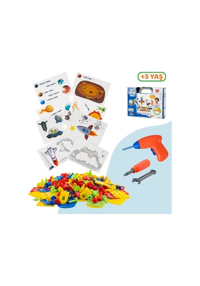 3d Yaratıcı 398 Parça Eğitici Matkap Tamir Ve Oyun Seti Uzay Temalı Diğer