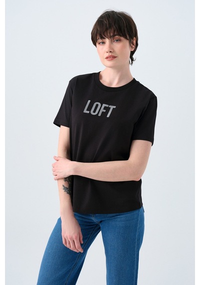 Loft Kadın Tişört Lf2039263 SIYAH