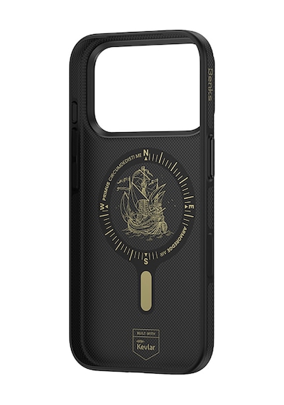 Apple iPhone Uyumlu 18 Pro Max Kılıf M-safeli Karbon Fiber Benks Armoredge Air Navigator Kevlar Kapak Siyah