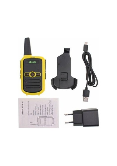 Wln Kd-C51 16 Kanal El Telsiz Sarı Ikili Telsiz Şarjlı