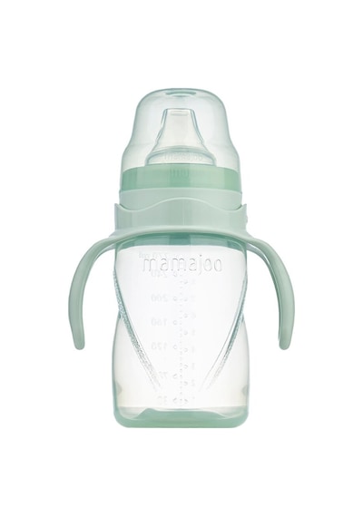 Kulplu Akıtmaz Alıştırma Bardaı 270ml Powder Green & Anti- Kolik Uç Çok Renkli