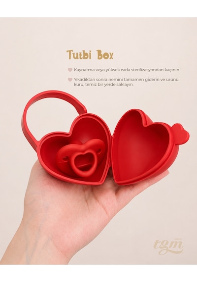 Tgm Baby Tutbi Box Kalpli Emzik Kutusu Kırmızı