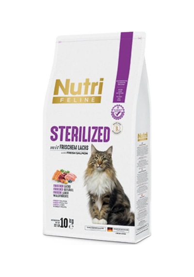 Nutri Feline Somon Etli Kısılaştırılmış Yetişkin Kedi Maması 10 KG