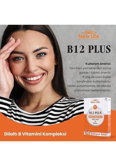New Life B12 Plus Methylcobalamin 60 Tablet 3 Adet